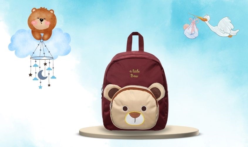 Balo mẫu giáo Tbwin PANNA8 gấu Little Bear E2100 đỏ