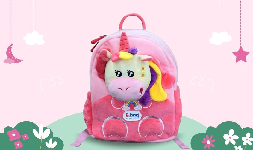 Balo mẫu giáo B.Bag Cushy-Unicorn B-12-102 hồng Balo mẫu giáo B.Bag Cushy-Unicorn B-12-102 hồng