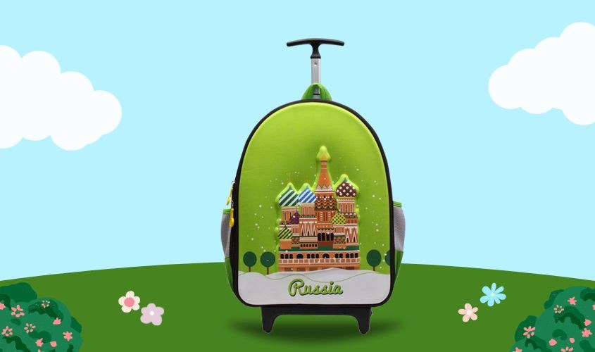 Balo B.Bag C1-CK Around The World-Russia B-12-087 xanh lá Balo B.Bag C1-CK Around The World-Russia B-12-087 xanh lá