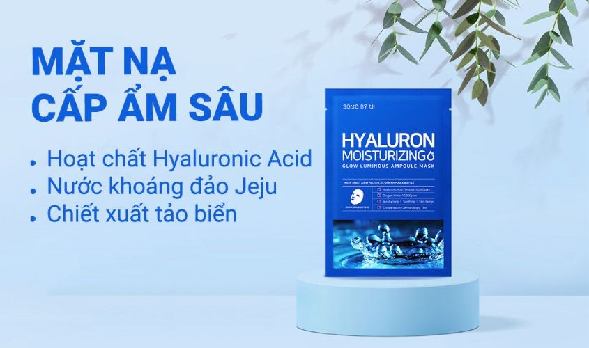Mặt nạ giấy Hyaluronic Acid cấp ẩm sâu Some By Mi Hyaluron Moisturizing 25g 