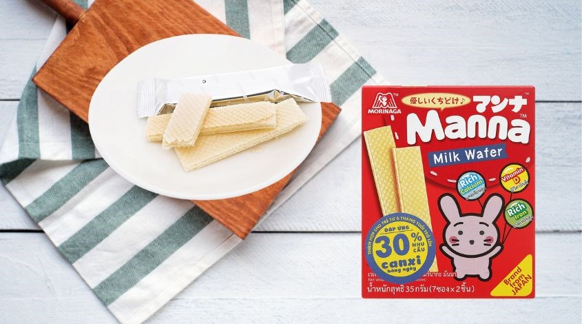 Bánh ăn dặm Manna giúp kích thích ăn uống, giảm biếng ăn ở bé