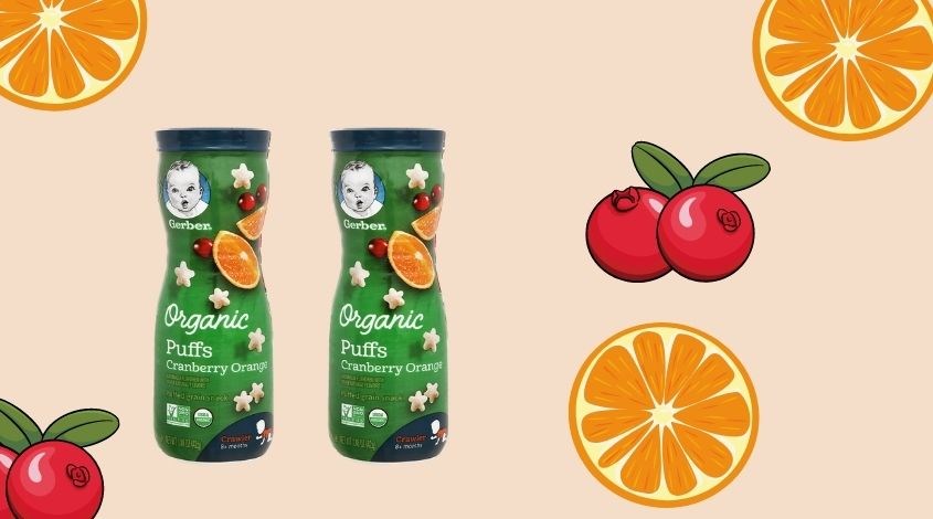 Bánh ăn dặm Gerber vị nam việt quất cam lon 42g làm phong phú thực đơn bé bằng bánh ăn dặm