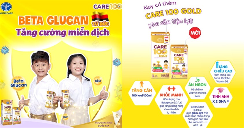 Sữa Care 100 Gold pha sẵn Sữa Care 100 Gold pha sẵn