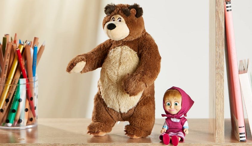 Đồ chơi búp bê và gấu Masha and the Bear Masha set Simba