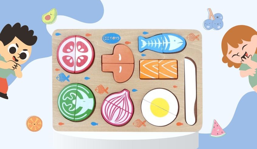 Bộ đồ chơi cắt thực phẩm Winwintoys (13 chi tiết)