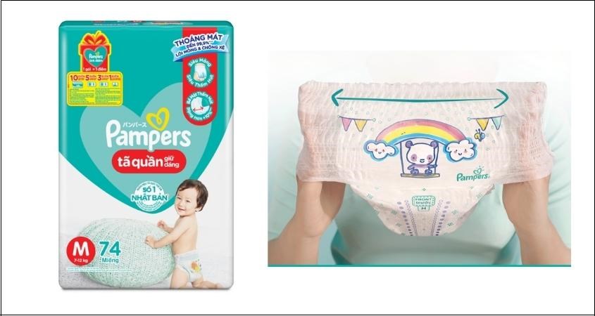 Tã quần Pampers Super Jumbo size M - Thấm hút nhanh, mặt bông mềm mại