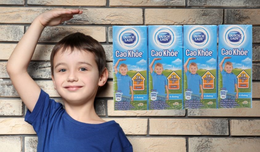 Lốc 4 hộp sữa tươi Dutch Lady ít đường hương tự nhiên 170ml giúp trẻ phát triển cao lớn