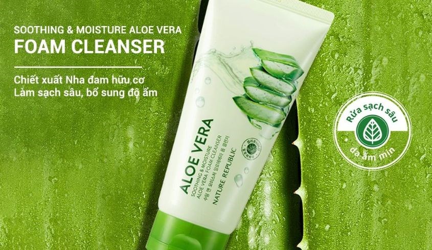 Sữa rửa mặt chiết xuất Lô Hội Nature Republic Soothing & Moisture 150 ml
