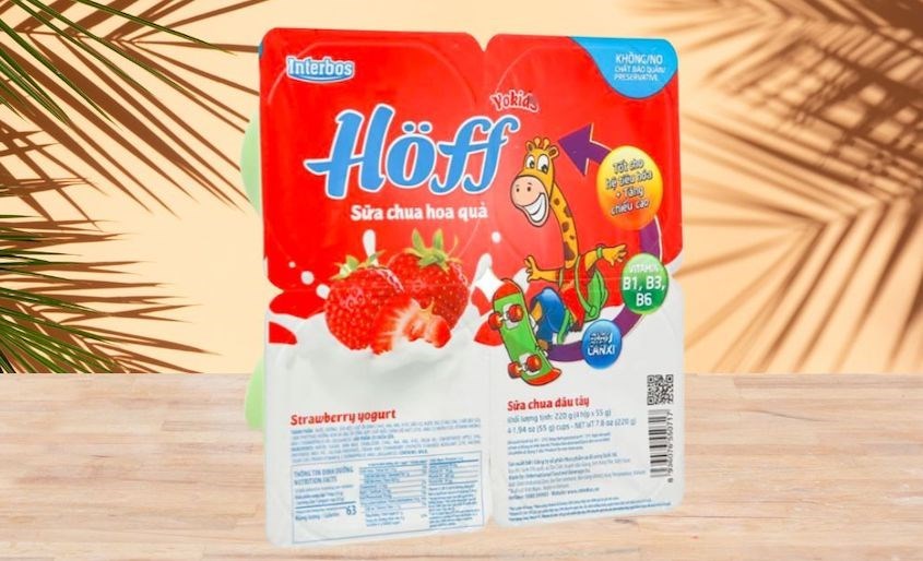 Lốc 4 hộp sữa chua trái cây Hoff vị dâu 55g (từ 6 tháng) Lốc 4 hộp sữa chua trái cây Hoff vị dâu 55g (từ 6 tháng)