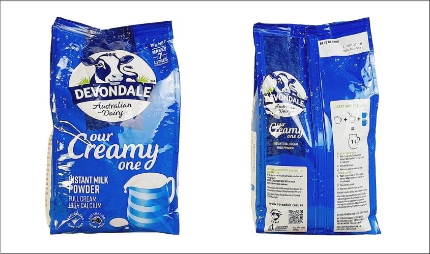 sữa bột nguyên kem devondale