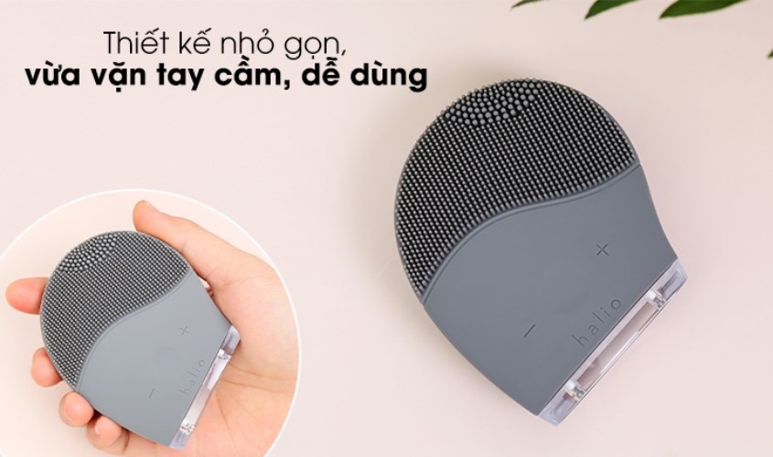 Máy rửa mặt và massage Halio Gray Smoke