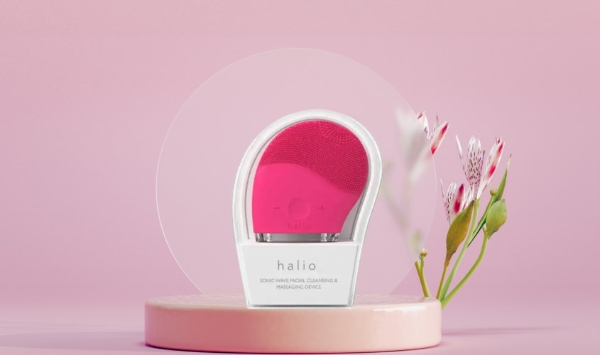Máy rửa mặt và massage Halio Hot Pink