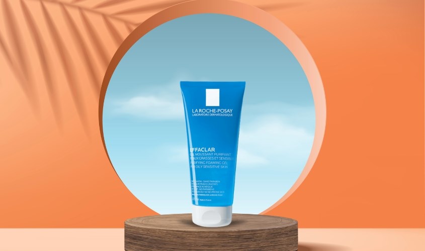Gel rửa mặt làm dịu và giảm kích ứng cho da dầu mụn và da nhạy cảm La Roche-Posay Effaclar 50 ml 