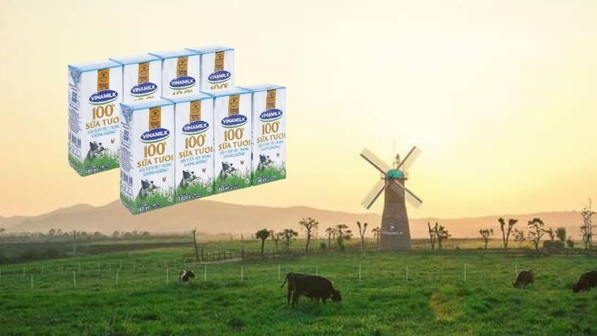 Lốc 4 hộp sữa tươi Vinamilk Green Farm không đường 180 ml