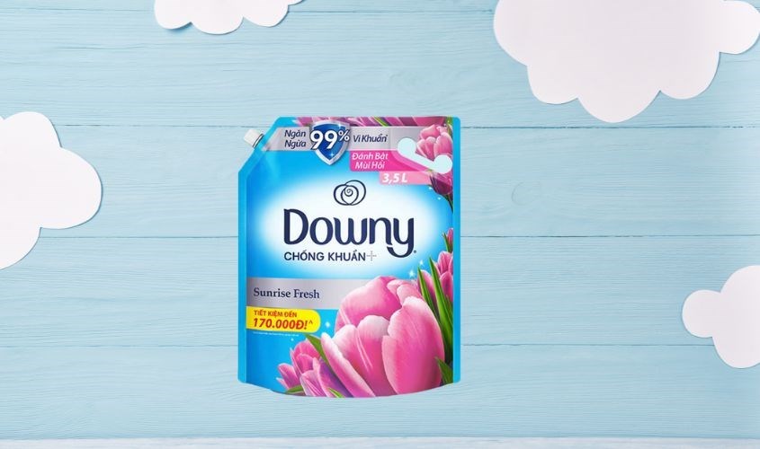 Nước xả Downy chống khuẩn hương nắng mai túi 3.5 lít