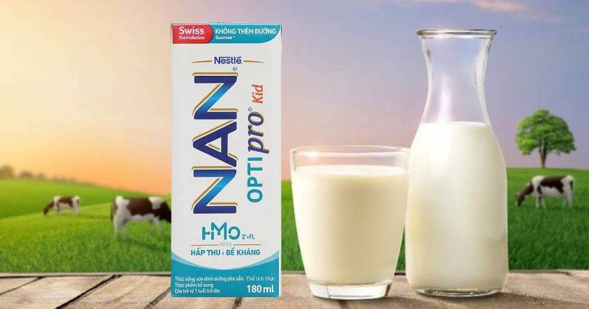 Lốc 4 hộp sữa pha sẵn Nestlé Nan Optipro Kid 180 ml đang kinh doang tại AVAKids