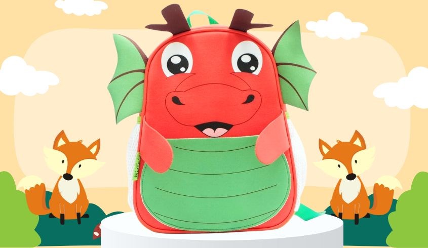 Balo B.Bag Thìn B-12-041 - 2 ngăn, màu đỏ