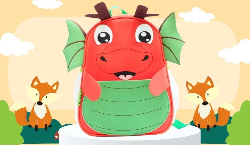 Balo mẫu giáo B.Bag Vietnamese Horoscope Thìn B-12-041 đỏ