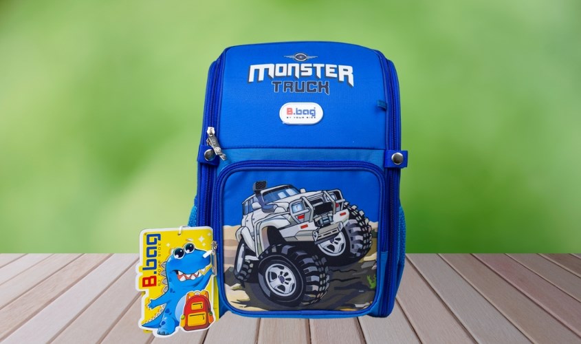 Balo chống gù B.Bag Adventure Box-Monster Truck B-12-112 xanh đậm