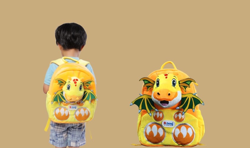 Balo mẫu giáo B.Bag Cushy-Dragon B-12-103 vàng