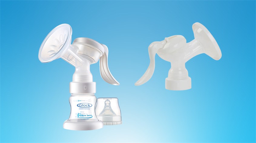 Máy hút sữa bằng tay Gluck GP22-1 có đệm massage silicone giúp hút sữa dịu dàng