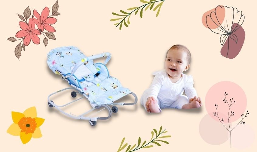 Xe 4 nhún ăn bột Autoru màu xanh nhạt cho bé từ 10 - 15 kg