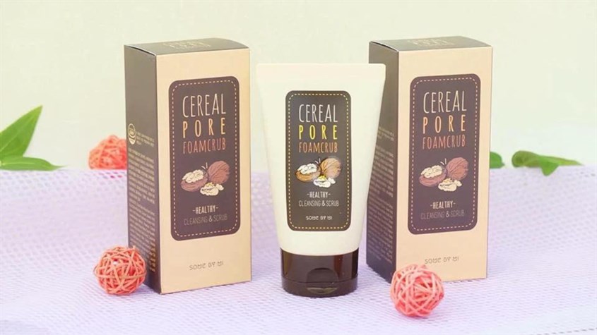 sữa rửa mặt tẩy tế bào chết Some By Mi Cereal Pore Foam scrub