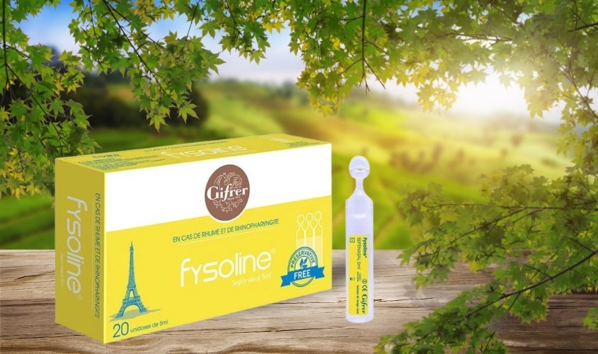 Nước muối kháng viêm vệ sinh mũi Fysoline 5 ml (Hộp 20 ống) Nước muối kháng viêm vệ sinh mũi Fysoline 5 ml (Hộp 20 ống)