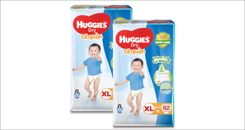 Tã quần Huggies Dry size XL 68 miếng (12 - 17 kg)