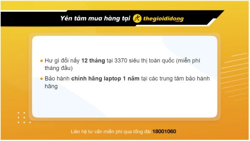 Chính sách bảo hành ấn tượng chỉ có tại TGDĐ