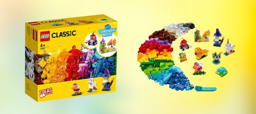 Đồ chơi lắp ráp sáng tạo trong suốt Lego Classic 11013 (500 chi tiết)