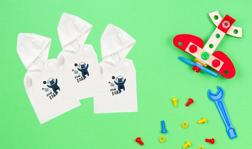 Áo sát nách bé trai Lullaby NH320M màu trắng