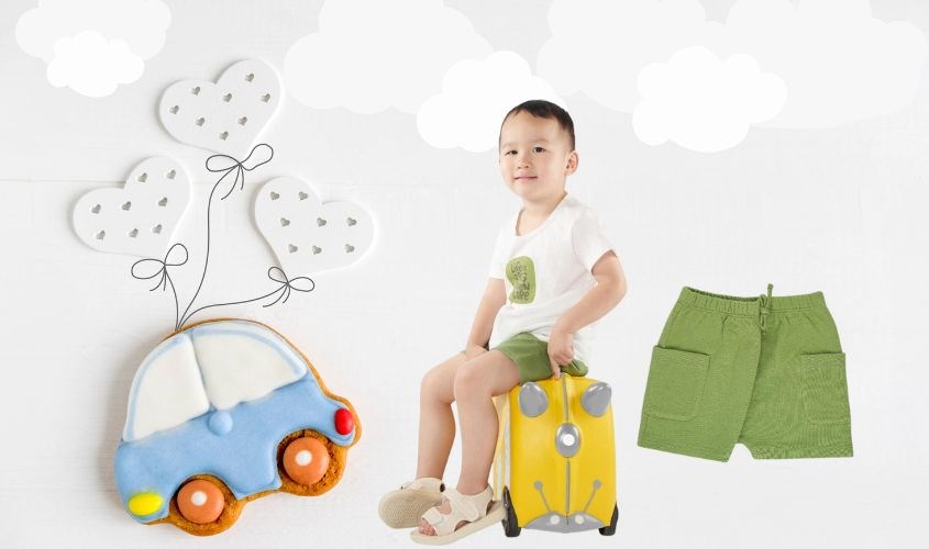 Quần short bé trai Lullaby NH317M màu xanh olive