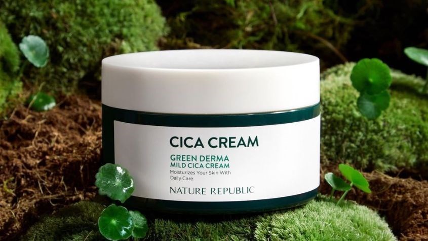 Kem dưỡng ẩm chiết xuất Rau Má và Keo Ong Nature Republic Green Derma Mild Cica 190 ml Kem dưỡng ẩm chiết xuất Rau Má và Keo Ong Nature Republic Green Derma Mild Cica 190 ml
