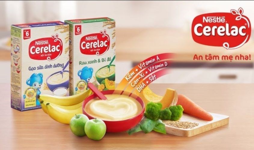 Bột ăn dặm Nestlé Cerelac rau xanh, bí đỏ hộp 200g (từ 6 tháng)