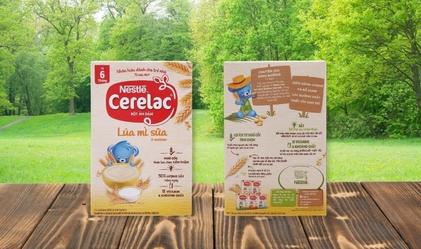 Bột ăn dặm Nestlé Cerelac lúa mì sữa hộp 200g (từ 6 tháng)