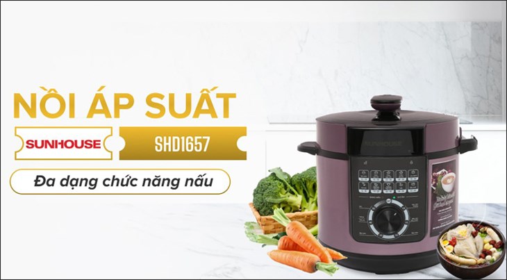 Nồi áp suất điện Sunhouse SHD1657 6 lít được bán với giá 1.900.000 đồng (cập nhật tháng 05/2023 và có thể thay đổi theo thời gian)