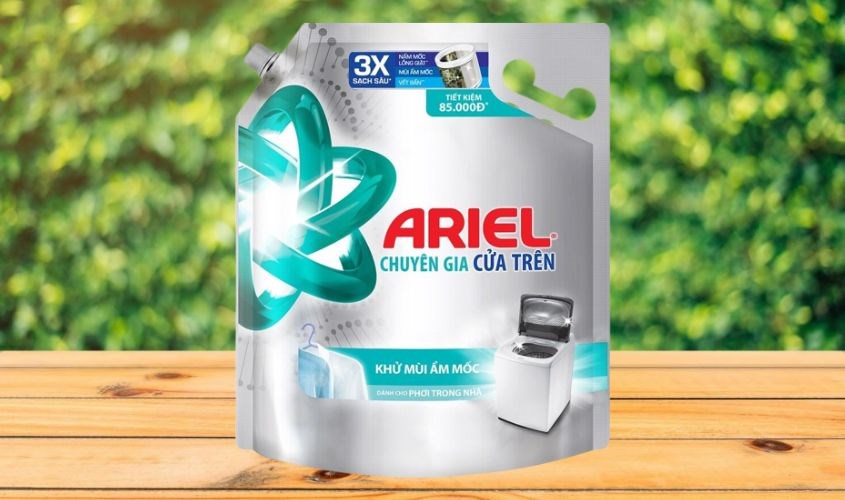 Nước giặt Ariel Khử Mùi Ẩm Mốc hương thơm mát túi 3.1 lít Nước giặt Ariel Khử Mùi Ẩm Mốc hương thơm mát túi 3.1 lít