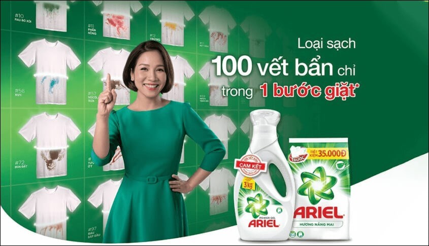 Ariel cùng thử thách 100 vết bẩn Ariel cùng thử thách 100 vết bẩn
