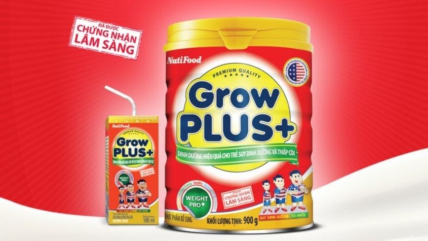 Sữa bột NutiFood Grow Plus 900g (trên 1 tuổi)