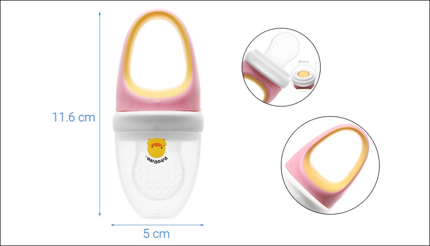 Túi nhai chống hóc silicone PIYOPIYO PY830553 màu hồng cho bé từ 4 tháng Túi nhai chống hóc silicone PIYOPIYO PY830553 màu hồng cho bé từ 4 tháng