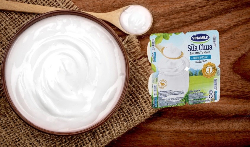 Nên dùng sữa chua không đường đắp mặt nạ Lốc 4 hộp sữa chua không đường Vinamilk vị vani 100g