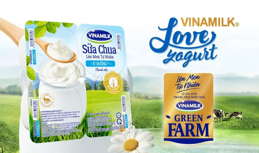 Lốc 4 hộp sữa chua ít đường Vinamilk 100g (từ 1 tuổi)