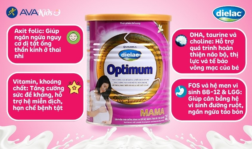 Sữa bầu Dielac Optimum Mama
