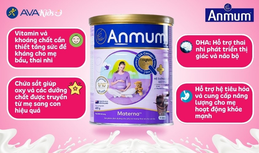 Sữa bầu Anmum Materna hương vani 800g