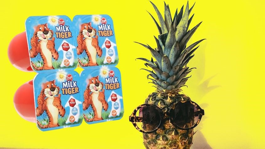 Lốc 4 hộp sữa chua phô mai Zott vị dâu chuối 200g