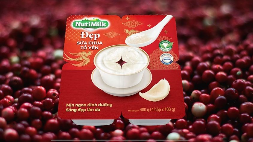  Lốc 4 hộp sữa chua tổ yến Nutimilk 100g