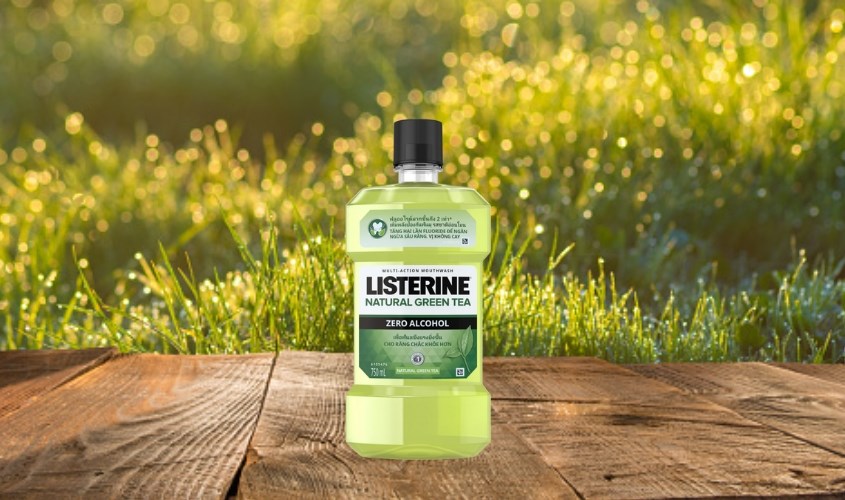 Nước súc miệng LISTERINE 250 ml ngừa sâu răng hương trà xanh (từ 6 tuổi)