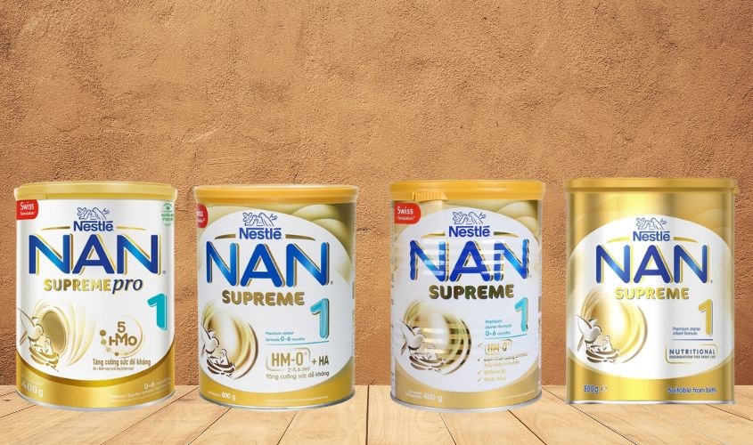 Sữa NAN Supreme có 4 dòng sản phẩm