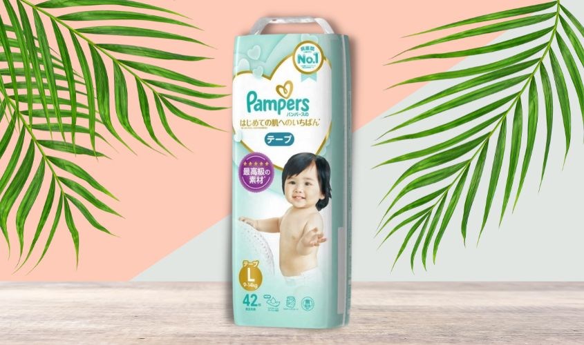 Tã dán Pampers cao cấp size L 42 miếng (9 - 14 kg)